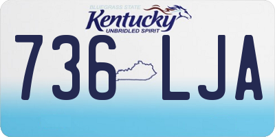 KY license plate 736LJA