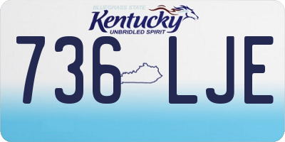 KY license plate 736LJE