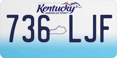KY license plate 736LJF