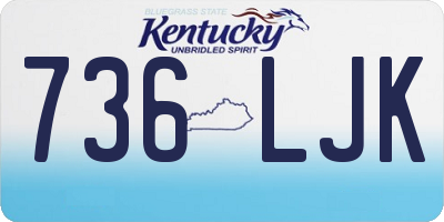 KY license plate 736LJK