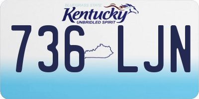 KY license plate 736LJN