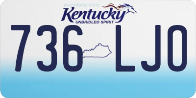 KY license plate 736LJO