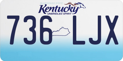 KY license plate 736LJX