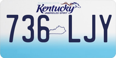 KY license plate 736LJY