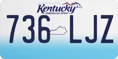 KY license plate 736LJZ