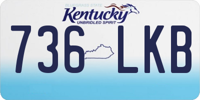 KY license plate 736LKB