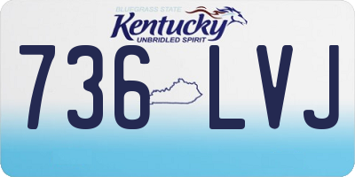 KY license plate 736LVJ