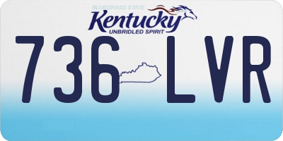 KY license plate 736LVR
