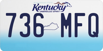 KY license plate 736MFQ