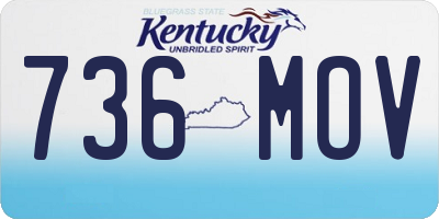 KY license plate 736MOV