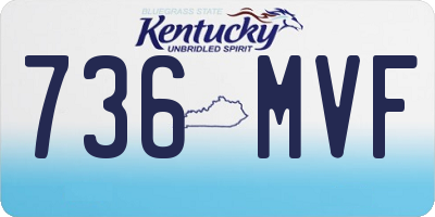 KY license plate 736MVF