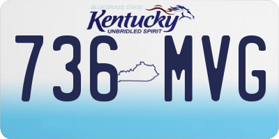 KY license plate 736MVG