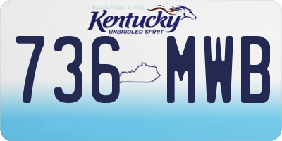 KY license plate 736MWB