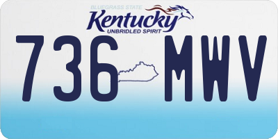 KY license plate 736MWV