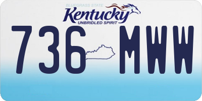KY license plate 736MWW