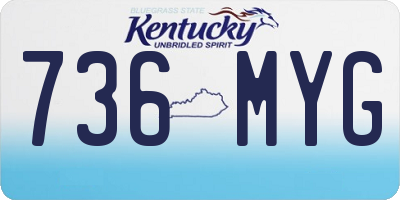 KY license plate 736MYG