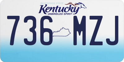 KY license plate 736MZJ