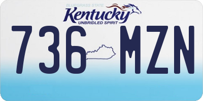 KY license plate 736MZN