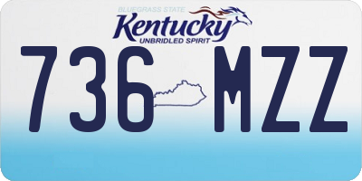 KY license plate 736MZZ
