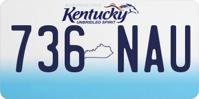 KY license plate 736NAU