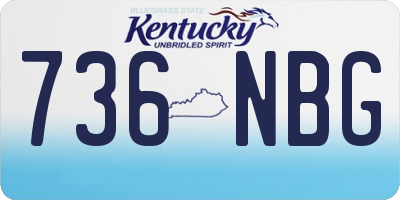 KY license plate 736NBG