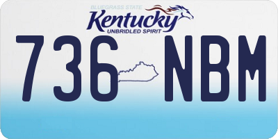 KY license plate 736NBM