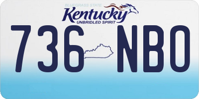 KY license plate 736NBO