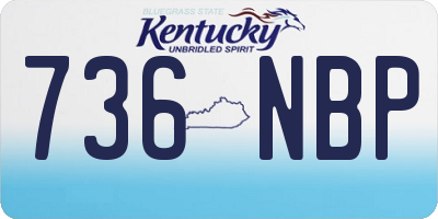 KY license plate 736NBP