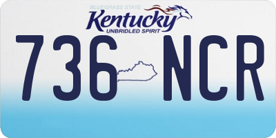 KY license plate 736NCR