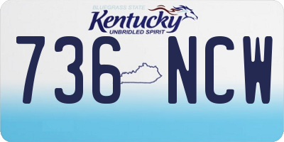KY license plate 736NCW
