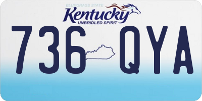KY license plate 736QYA