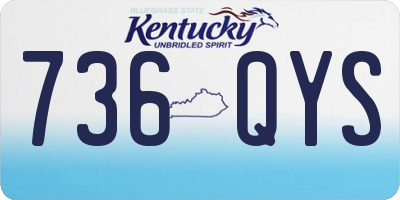 KY license plate 736QYS