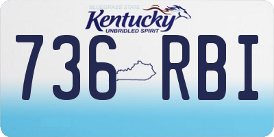 KY license plate 736RBI