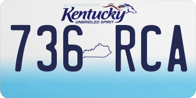 KY license plate 736RCA