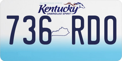 KY license plate 736RDO