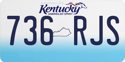KY license plate 736RJS