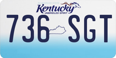 KY license plate 736SGT