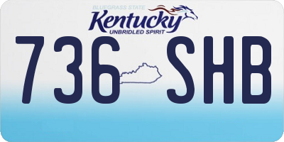 KY license plate 736SHB