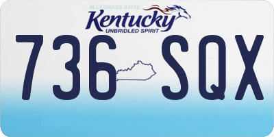KY license plate 736SQX