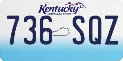 KY license plate 736SQZ