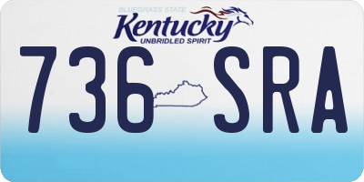 KY license plate 736SRA