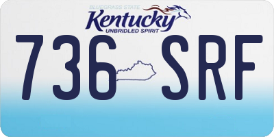 KY license plate 736SRF