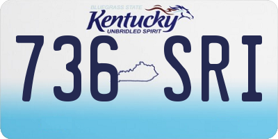 KY license plate 736SRI