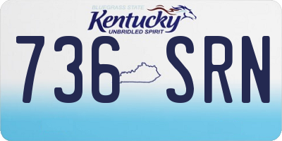 KY license plate 736SRN