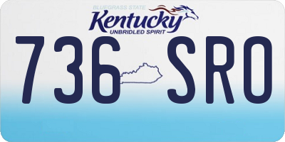 KY license plate 736SRO