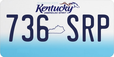 KY license plate 736SRP