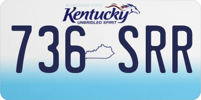 KY license plate 736SRR