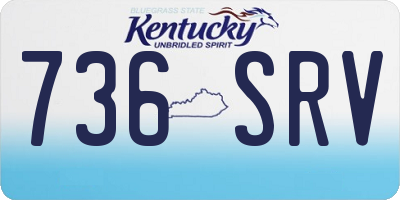 KY license plate 736SRV