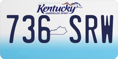 KY license plate 736SRW