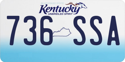 KY license plate 736SSA
